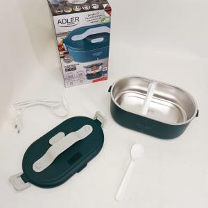 Ланч бокс з підігрівом електричний Adler AD 4505 Green 55 Вт металевий для їжі з кришкою 0,8 л 220В