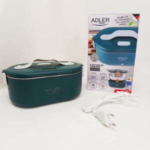 Ланч бокс з підігрівом електричний Adler AD 4505 Green 55 Вт металевий для їжі з кришкою 0,8 л 220В