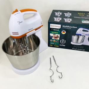 Стаціонарний електричний міксер із чашею Rainberg RB-1006 500W з насадками для замішування тіста Orange