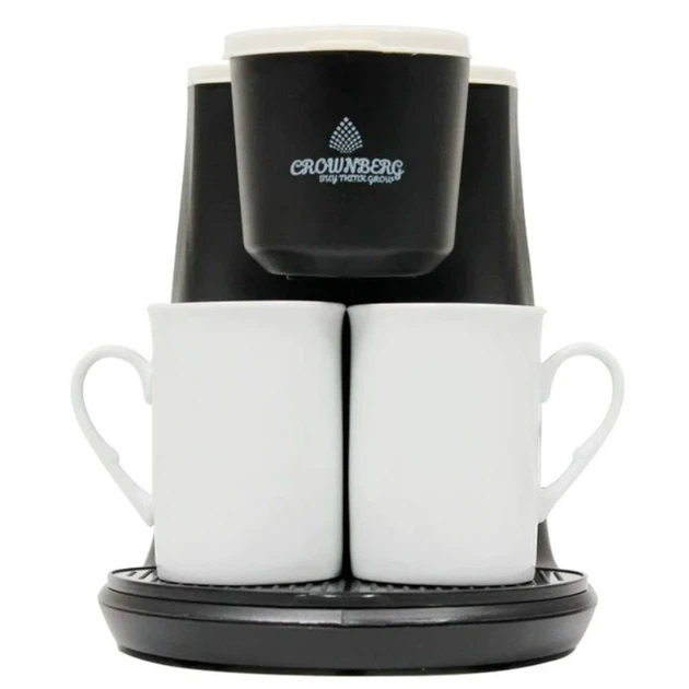 Крапельна електрична кавоварка для дому на 2 чашки Crownberg CB-1568 500Вт