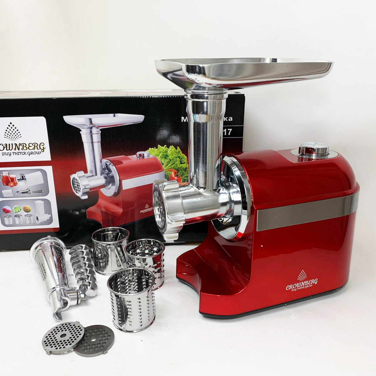 М'ясорубка Електрична шнекова Crownberg CB-4217 3800Вт
