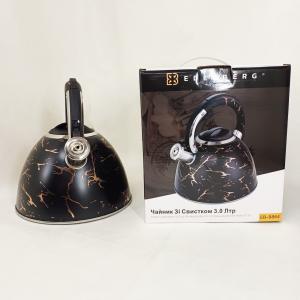 Чайник із свистком Edenberg EB-8864 з турбо індукційним дном 3л Black