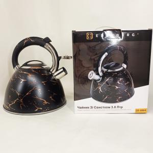 Чайник із свистком Edenberg EB-8864 з турбо індукційним дном 3л Black