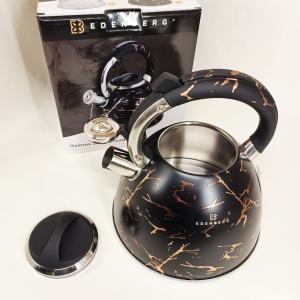 Чайник із свистком Edenberg EB-8864 з турбо індукційним дном 3л Black