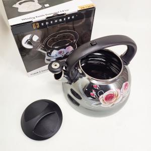 Емальований чайник Edenberg EB-12610 зі свистком та антипригарним покриттям 3л Flowers
