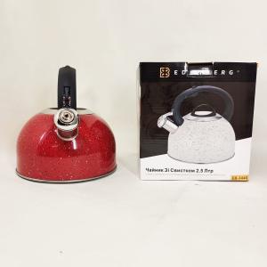Чайник із свистком Edenberg EB-1440 з мармуровим покриттям 2.5л Red