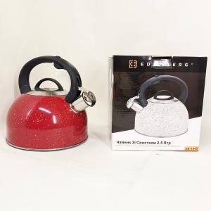 Чайник із свистком Edenberg EB-1440 з мармуровим покриттям 2.5л Red