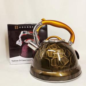 Чайник із свистком Edenberg EB-1910 з турбо індукційним дном 3л Yellow