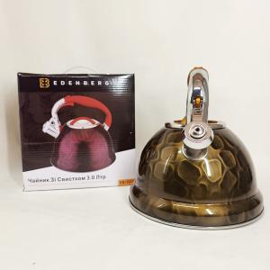 Чайник із свистком Edenberg EB-1910 з турбо індукційним дном 3л Yellow