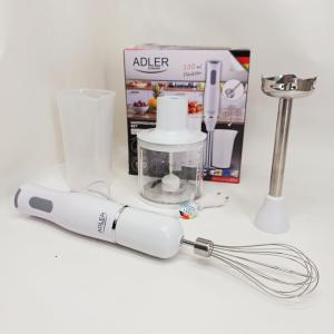 Блендер 3в1 ADLER AD 4620 міксер подрібнювач 800Вт White