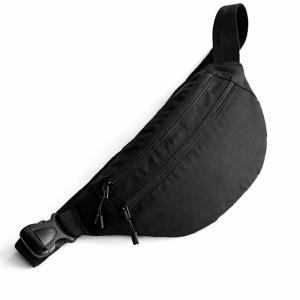 Чоловіча/жіноча бананка з Cordura 1000D, чорна, 3 відділення, водовідштовхувальна
