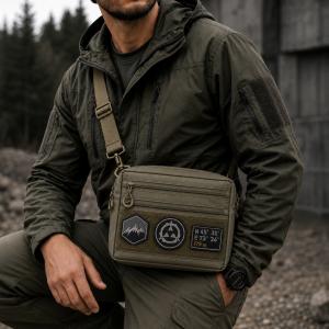 Чоловіча тактична сумка EDC Cordura 600D, сумка для патчів 25×20×5,5 см хакі