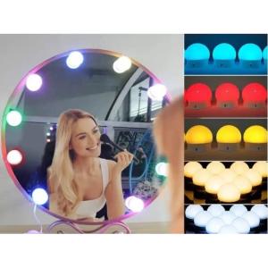 Підсвічування для дзеркала Vanity Mirror Lights з пультом 10 LED ламп RGB зміна яскравості та кольору USB