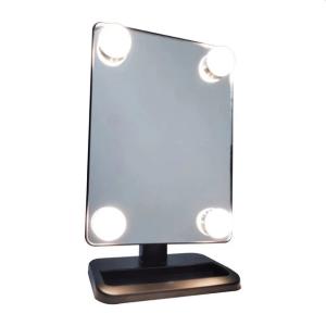 Настольное зеркало для макіяжа Cosmetie mirror 360 Rotation Angel с подсветкой Black