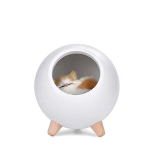 Креативний портативний дитячий нічник Котик у будиночку Cat House Білий Світильник з регулюванням яскравості