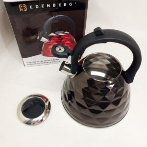 Чайник із свистком Edenberg EB-8821 з турбо індукційним дном 3л Black