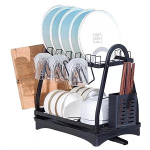 Сушарка для посуду Edenberg EB-17982 настільна 2 яруси 50х30х38см Black