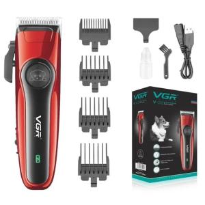 Професійна машинка для стрижки тварин VGR V-202 10W набір з насадками для грумінгу