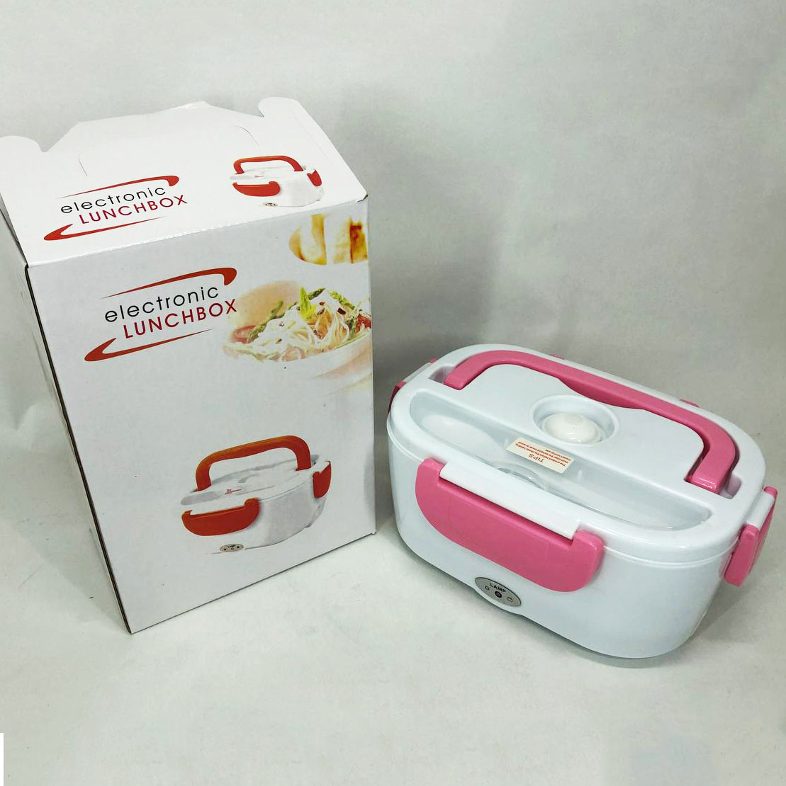 Ланч бокс електричний із підігрівом Lunch Heater 220 V Pro, ланч бокс від мережі Pink