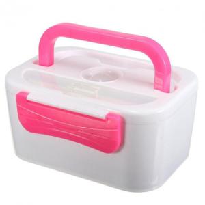 Ланч бокс електричний із підігрівом Lunch Heater 220 V Pro, ланч бокс від мережі Pink