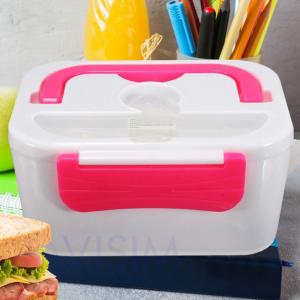Ланч бокс електричний із підігрівом Lunch Heater 220 V Pro, ланч бокс від мережі Pink