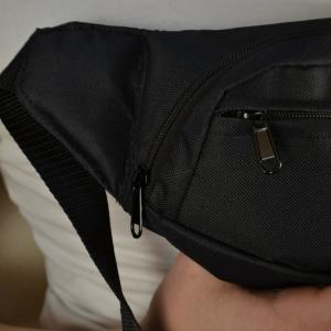 Бананка овальная из ткани. Цвет: черный