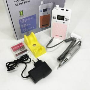 Портативний фрезер для нігтів Nail Drill YT-928 акумуляторний з індикатором заряду на 35000 оборотів White