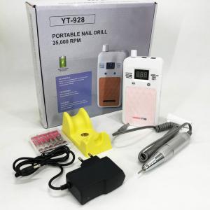 Портативний фрезер для нігтів Nail Drill YT-928 акумуляторний з індикатором заряду на 35000 оборотів White
