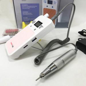 Портативний фрезер для нігтів Nail Drill YT-928 акумуляторний з індикатором заряду на 35000 оборотів White
