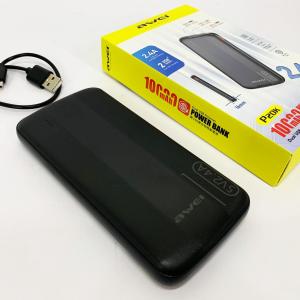 Power Bank Awei P20K 10000 mah Портативне зарядне УМБ 2xUSB чорний