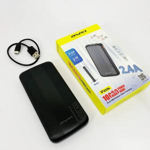 Power Bank Awei P20K 10000 mah Портативне зарядне УМБ 2xUSB чорний