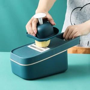 Тертка з контейнером Multi-purpose kitchen cutter зі змінними лезами та насадками