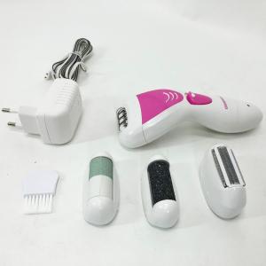 Епілятор Gemei GM-7006 4в1 - Професійний бездротовий епілятор бритва з насадками триммер + пемза