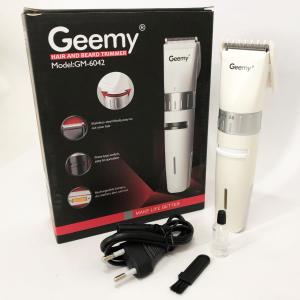 Акумуляторна машинка для стрижки волосся Gemei GM-6042, підстригальна машинка White