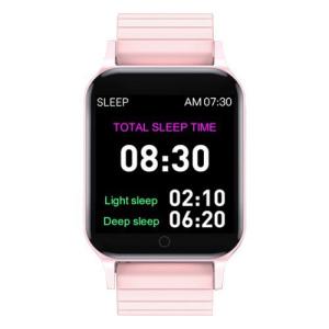 Смарт годинник Smart Watch T96 стильний із захистом від вологи та пилу з вимірюванням температура тіла. Колір: рожевий