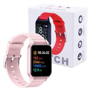 Смарт годинник Smart Watch T96 стильний із захистом від вологи та пилу з вимірюванням температура тіла. Колір: рожевий