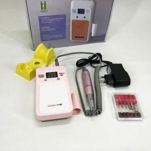Портативний фрезер для нігтів Nail Drill YT-928 акумуляторний з індикатором заряду на 35 000 оборотів. Колір: рожевий