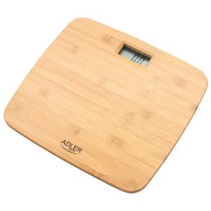 Електронні ваги Adler AD 8173 з бамбуковою платформою до 150 кг та LCD-дисплеєм