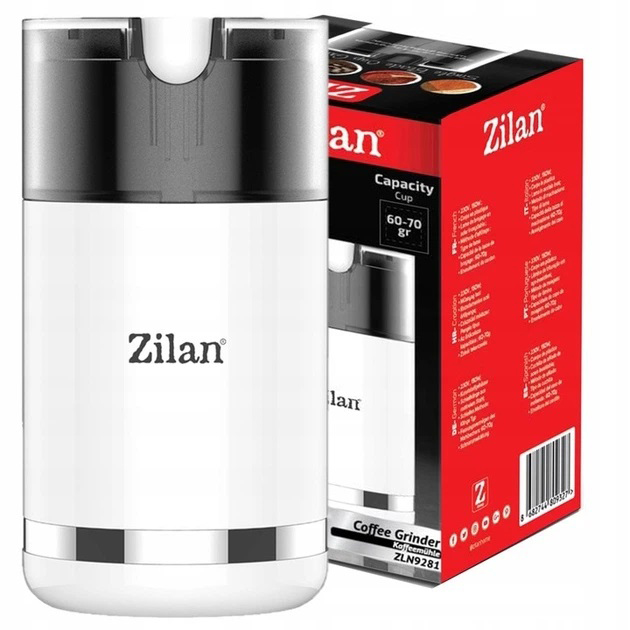 Кавомолка Zilan ZLN9281 з чашею 70 г і потужністю 150 Вт для свіжого помолу