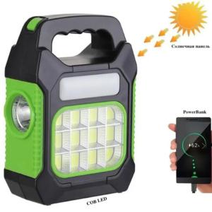 Ліхтар переносний JY-978D-LED+12COB, power bank, ліхтар світлодіодний прожектор. Колір: зелений
