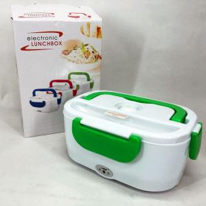 Ланч бокс електричний з підігрівом Lunch Heater 220 V Pro, Термос для їжі для дітей Green