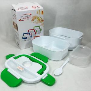 Ланч бокс електричний з підігрівом Lunch Heater 220 V Pro, Термос для їжі для дітей Green