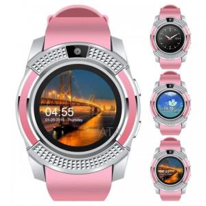 Розумний смарт-годинник Smart Watch V8. Колір рожевий