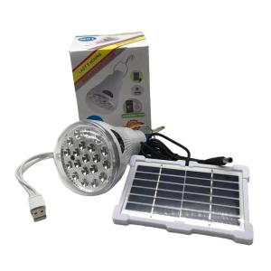 Лампочка акумуляторна лампа Golden Road GR 6028 USB із сонячною панеллю, кемпінгова лампа світильник