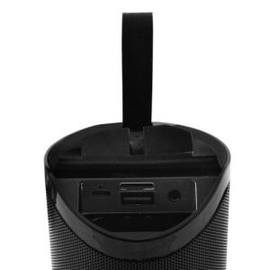 Портативна Bluetooth колонка TG-169 з різнокольоровим підсвічуванням FM-радіо 5Wx2. Колір чорний