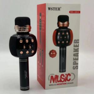 Бездротовий мікрофон караоке блютуз WSTER WS-2911 Bluetooth динамік. Колір: чорний