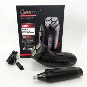 Тример для стрижки бороди триммер для носа, електробритва 3 в 1 GEMEI GM-7113, Тример бездротовий