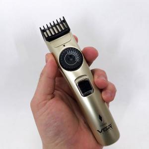 Машинка для стрижки волосся бездротова VGR V-031, тример для бороди вусів 2 насадки, окантувальна машинка