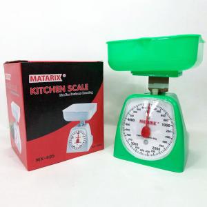 Ваги кухонні механічні MATARIX MX-405 5 кг, ваги для зважування продуктів. Колір: зелений