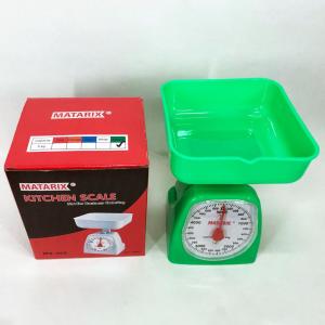 Ваги кухонні механічні MATARIX MX-405 5 кг, ваги для зважування продуктів. Колір: зелений